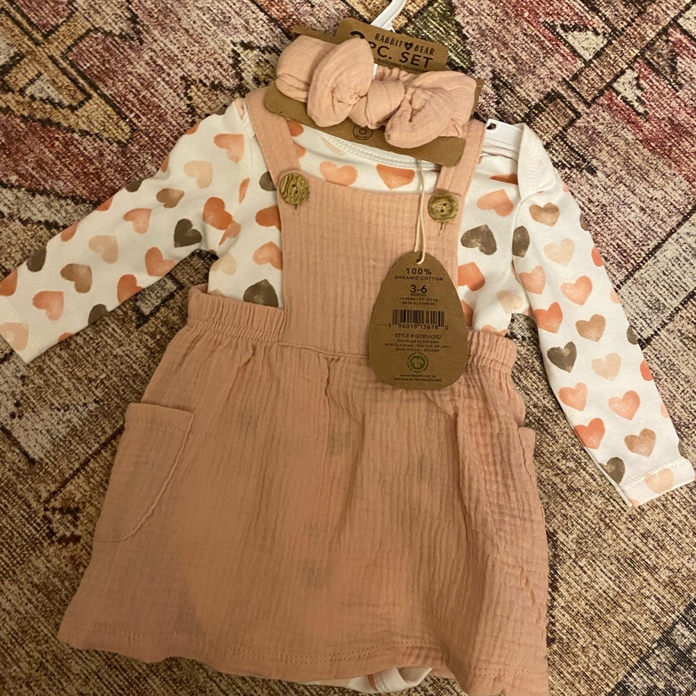 NWT baby girl dress set 3-6M